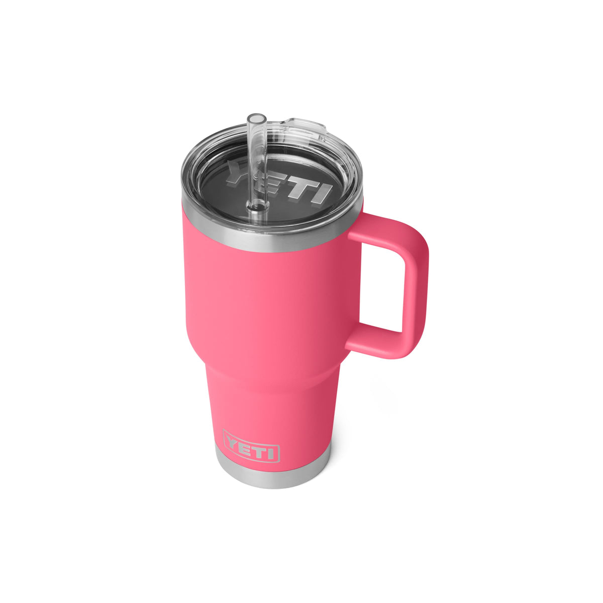 Cupholder-compatible design of YETI Rambler 35 oz Straw Mug 2.0 for on-the-go use