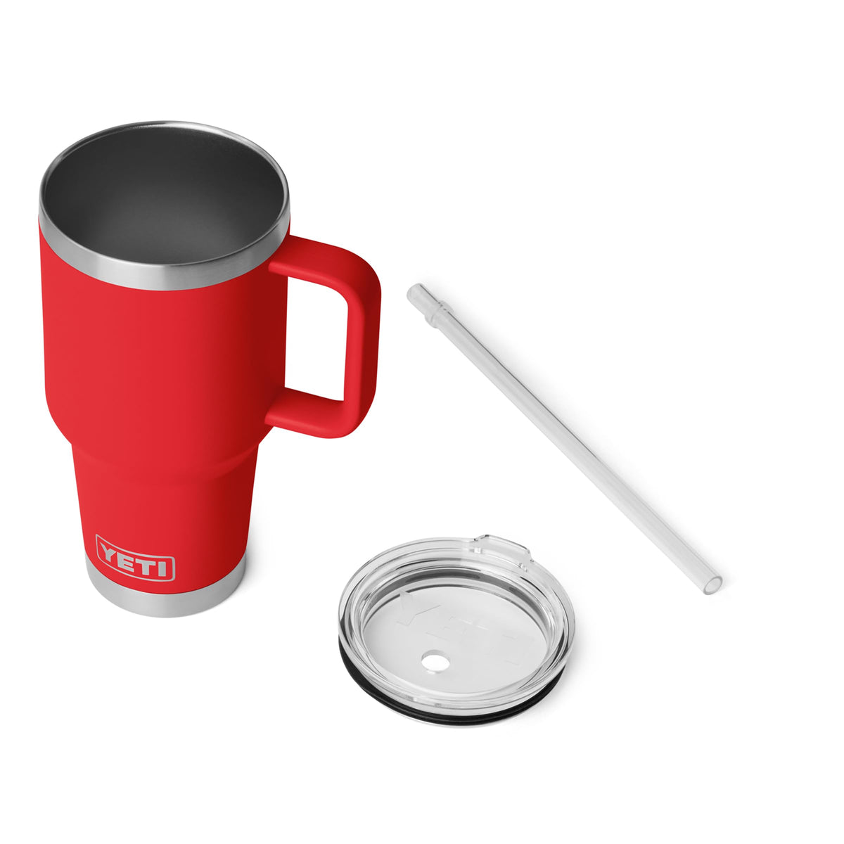 YETI Rambler 35 oz Straw Mug 2.0 close-up of welded handle and secure grip