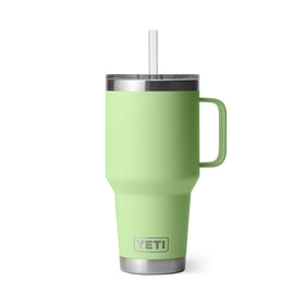 YETI Rambler 35 oz with handle and straw lid in Key Lime for on-the-go hydration