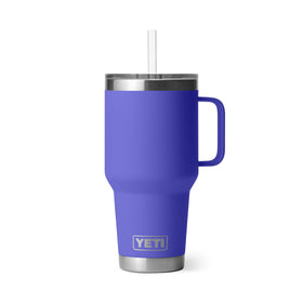 YETI Rambler 35 oz Tumbler with Handle in Ultramarine Violet for easy one-handed carry