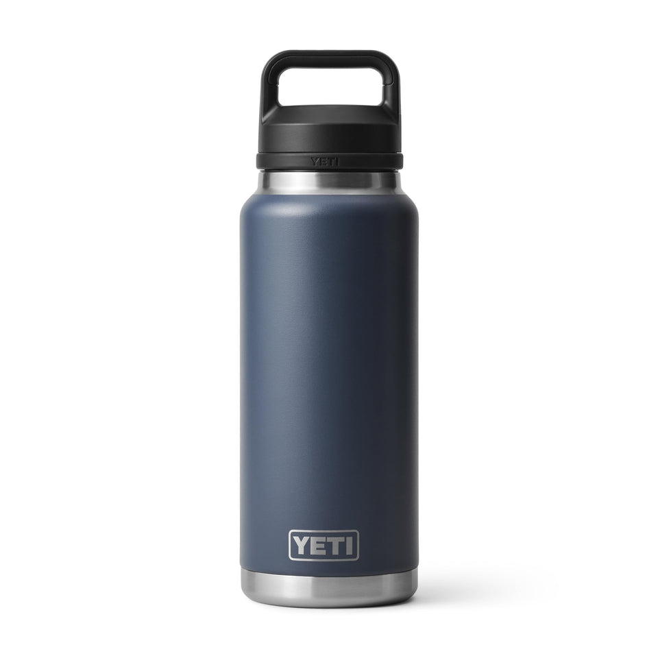 YETI Rambler 36 oz bottle with leakproof chug cap for fast sips on the go.