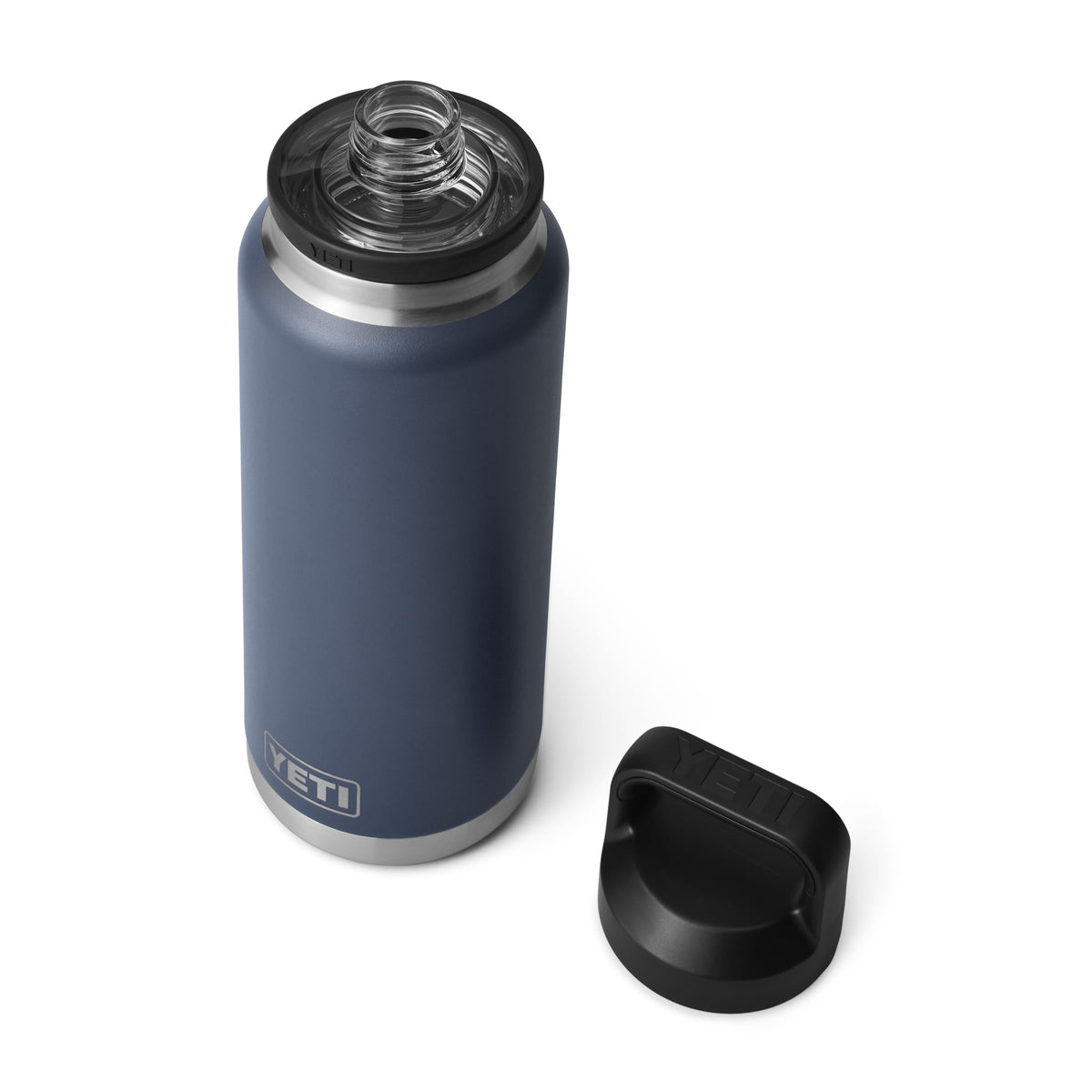 YETI Rambler 36 oz bottle with triplehaul handle for easy carrying.