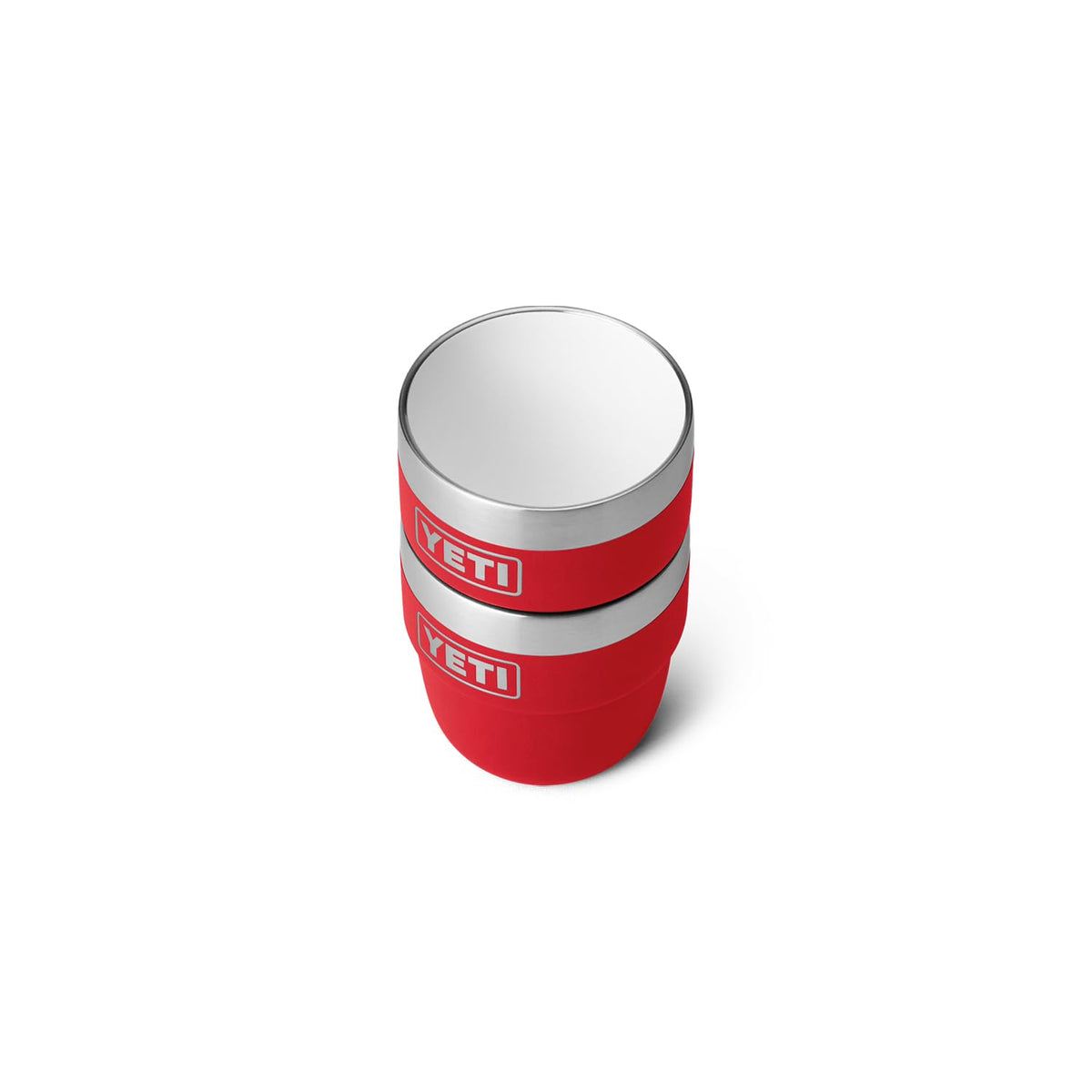 YETI Rambler 4 oz Stackable Cup Rescue Red two-pack convenience