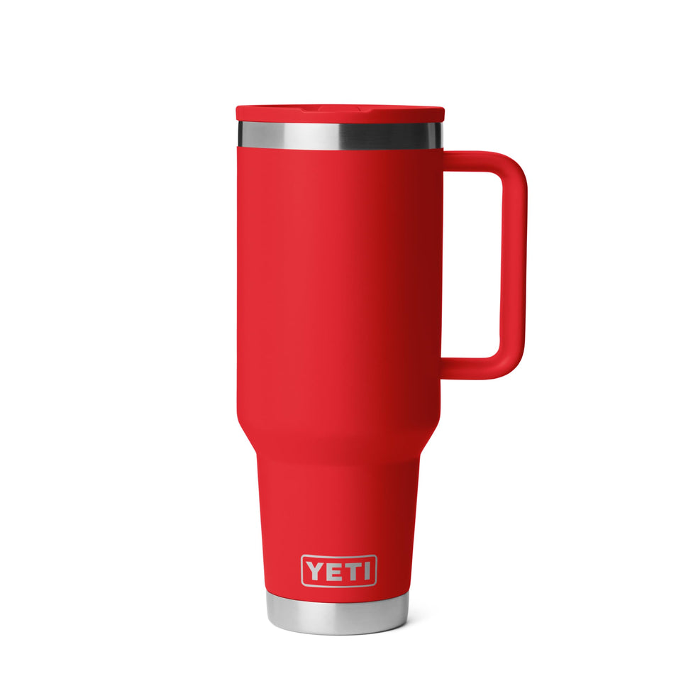YETI Rambler 40 oz mug with flip straw lid for spill-free hydration on the go