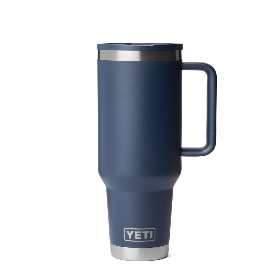 YETI Rambler 40 oz flip straw lid shows spill-free hydration on the go
