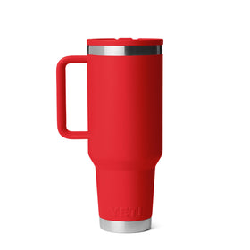 YETI Rambler 40 oz Rescue Red color stands out on adventures