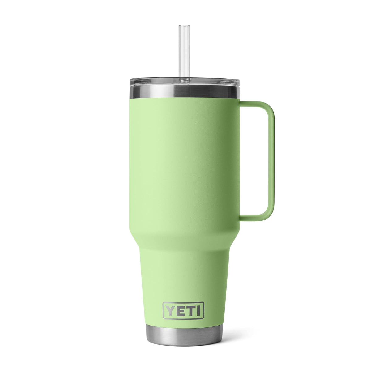 YETI Rambler 42oz with handle and straw lid for on-the-go sipping.