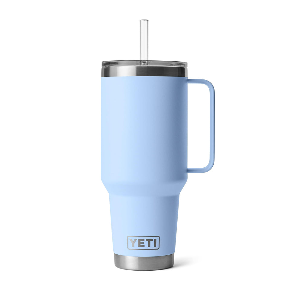 YETI Rambler 42oz with handle and straw lid kept cold for longer