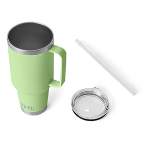 YETI Rambler straw lid with molded stopper keeps the straw secure.