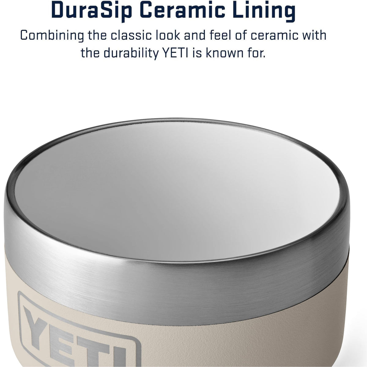 YETI Rambler 4oz cup with espresso-fit opening for barista-friendly use.