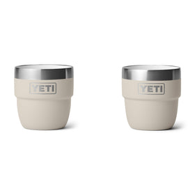 YETI Rambler 4oz stackable cup, front view, ideal espresso companion for compact setups.