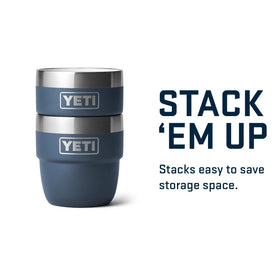 YETI Rambler 4 oz stackable cup navy dishwasher-friendly for quick cleaning