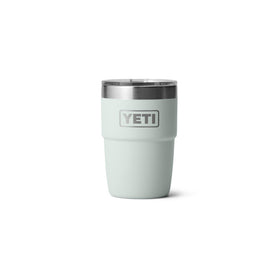 YETI Rambler 8oz coffee mug with lid for spill-free sipping on the go.