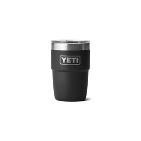 YETI Rambler 8 oz mug with lid showing on the go use and portability