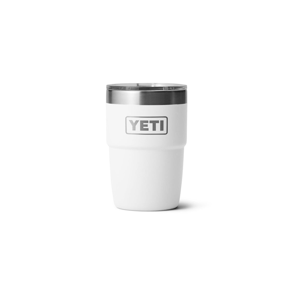 YETI Rambler 8oz mug with lid for spill-free travel and hot drink stability.