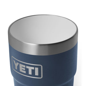 YETI Rambler 8 oz durable stainless steel cup showing rust and puncture resistance.