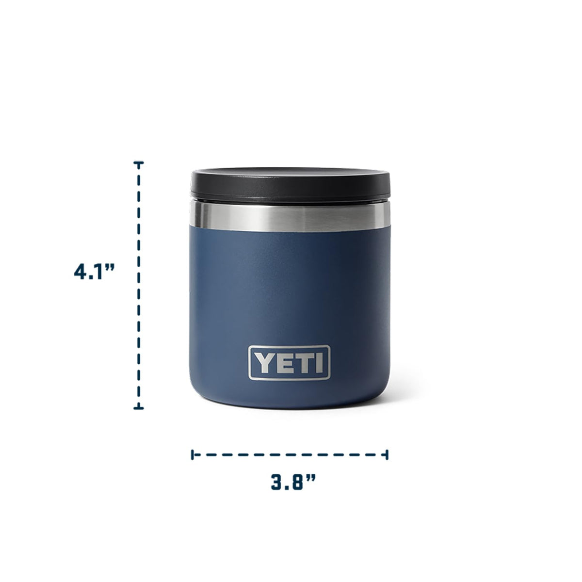 YETI Rambler 8 oz Food Jar uses double-wall vacuum insulation to retain temperature.