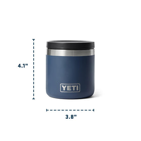 YETI Rambler 8 oz Food Jar uses double-wall vacuum insulation to retain temperature.