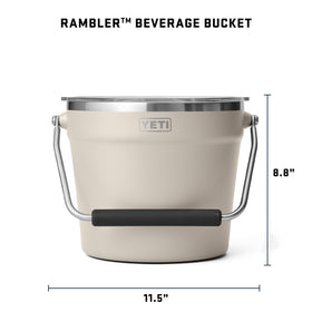 YETI Rambler Beverage Bucket large capacity for six-pack beverages.