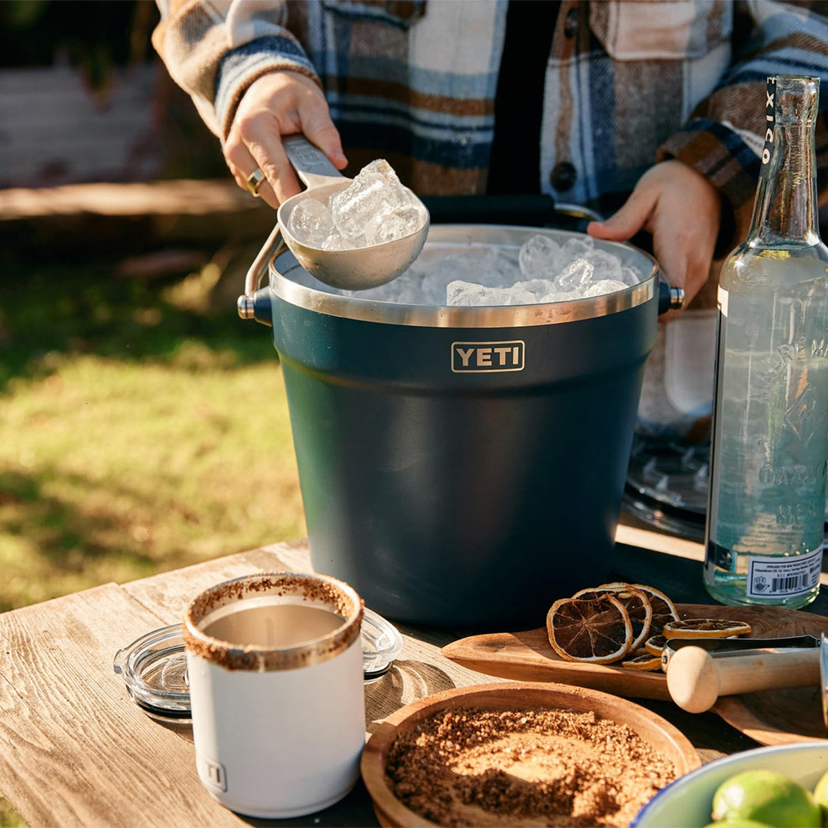 YETI Rambler Beverage Bucket dishwasher safe for simple cleanup.