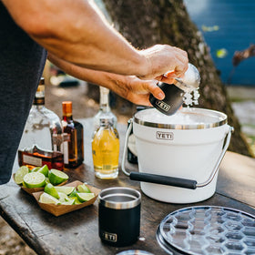 YETI Rambler Beverage Bucket with double-wall insulation for longer cold retention.