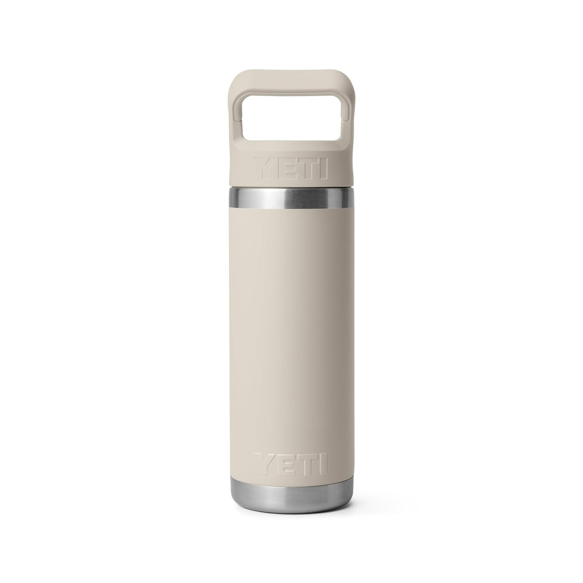 YETI Rambler in Cape Taupe with straw cap suits hiking and kayaking.