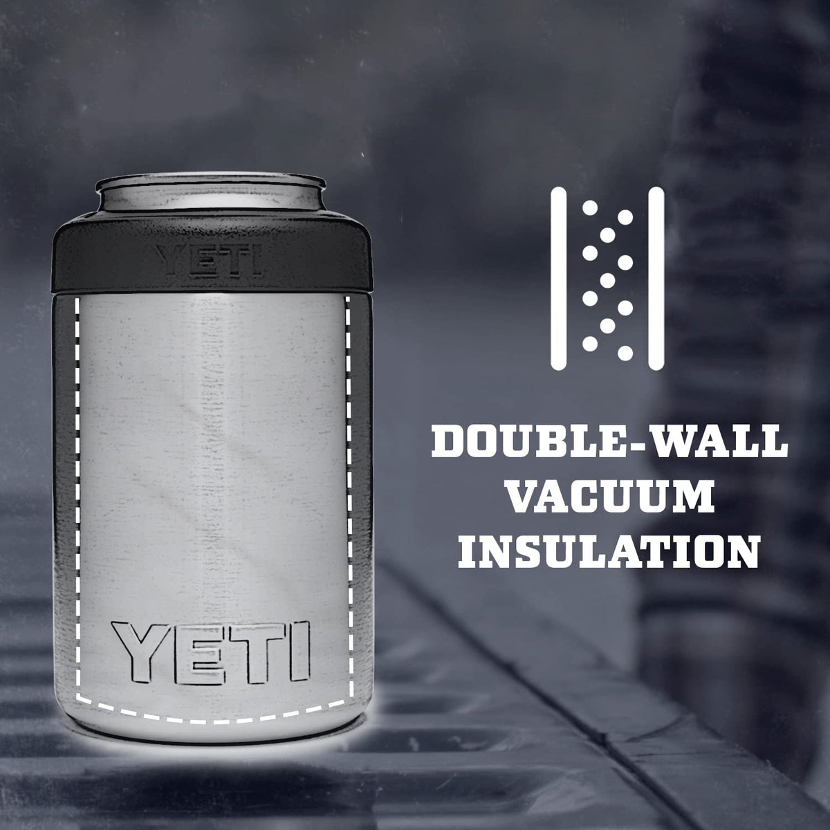 YETI Colster gasket detail 12oz black easy quarter-turn sealing