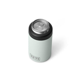 YETI Colster with double-wall vacuum insulation maintains temperature.