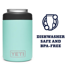 YETI Colster Seafoam double-wall vacuum isolates cold beverages longer.