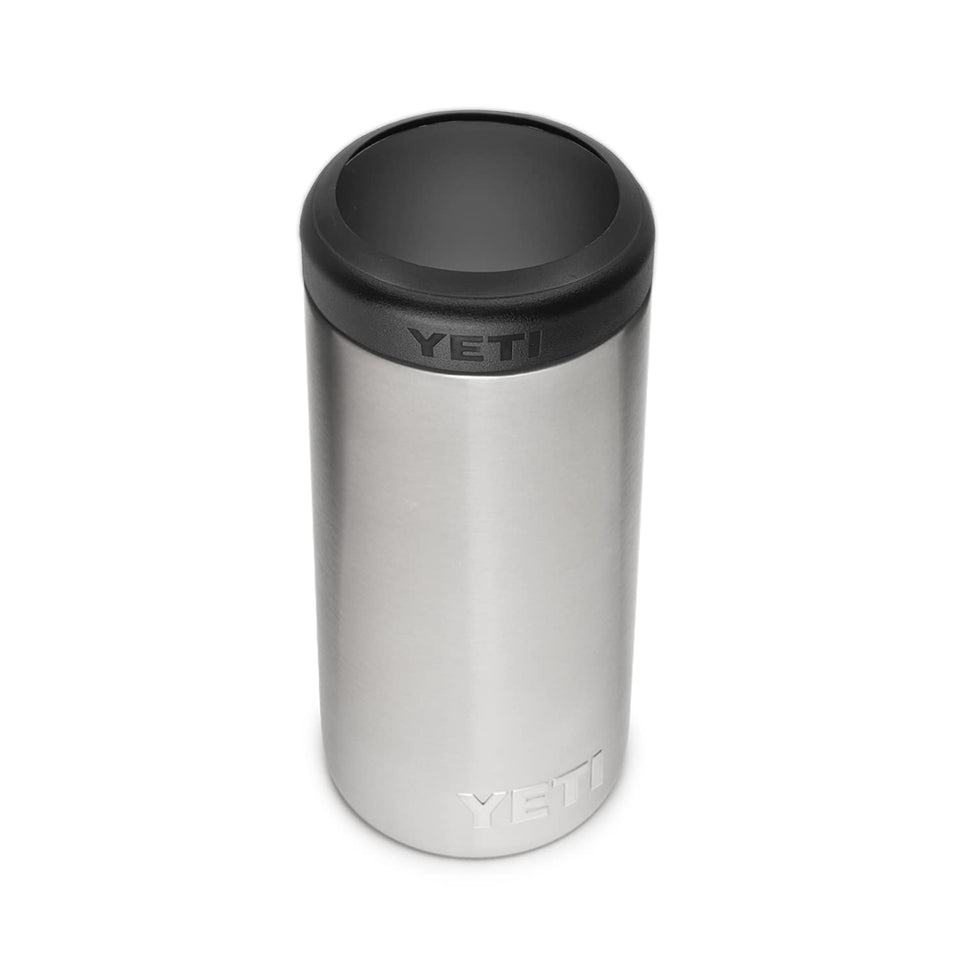 YETI Rambler Colster Slim for 12 oz cans with outdoor-ready Duracoat finish.