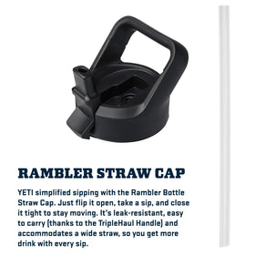 YETI Rambler straw cap should not be used with hot beverages.