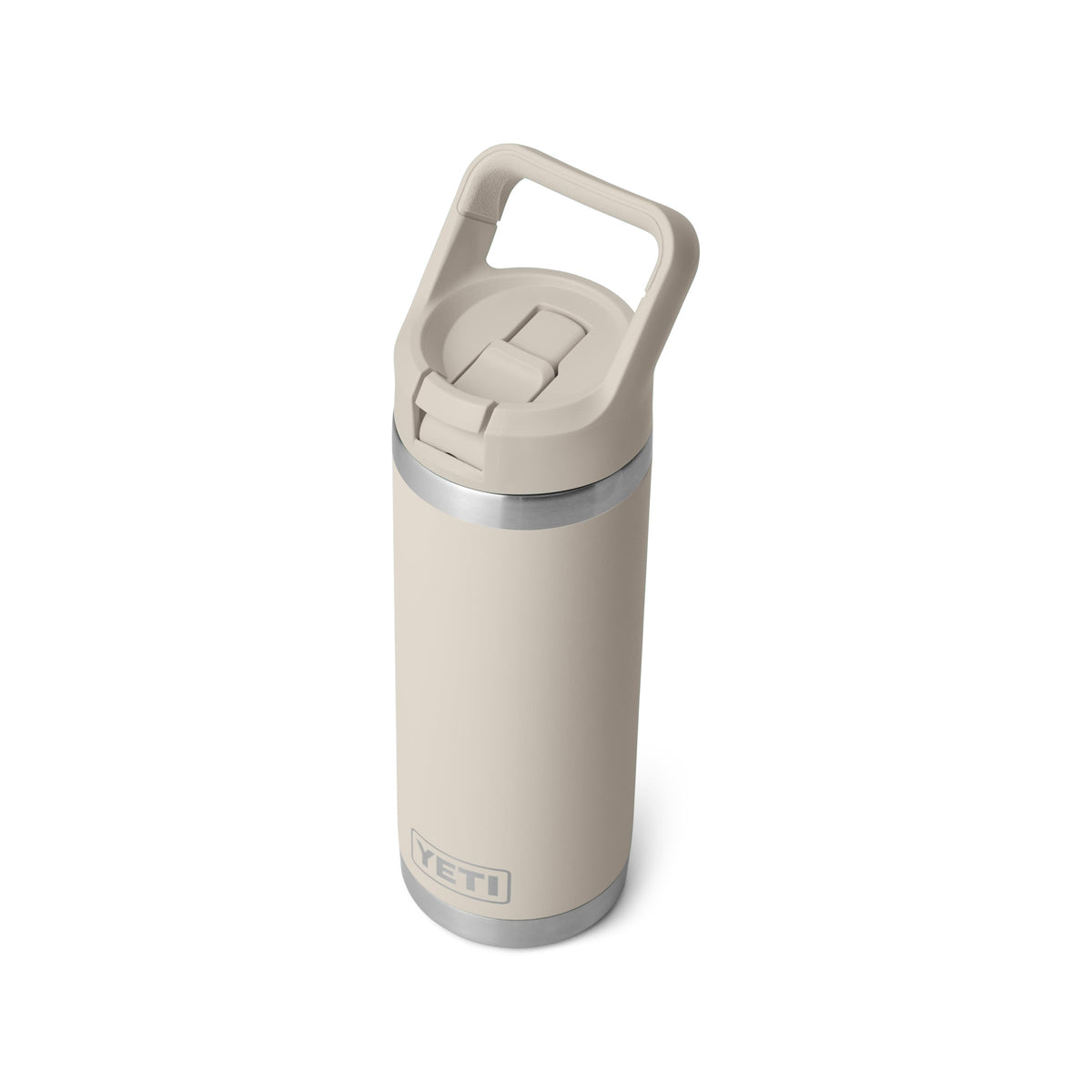 YETI Rambler with double-wall insulation keeps drinks cold or hot.