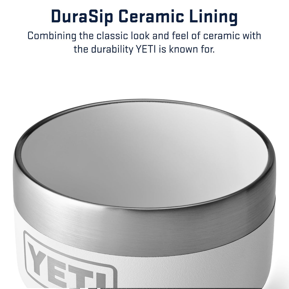 DuraSip ceramic lining adds a warm interior feel with rugged stainless steel.