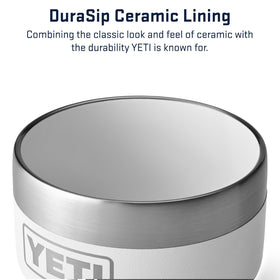 DuraSip ceramic lining adds a warm interior feel with rugged stainless steel.