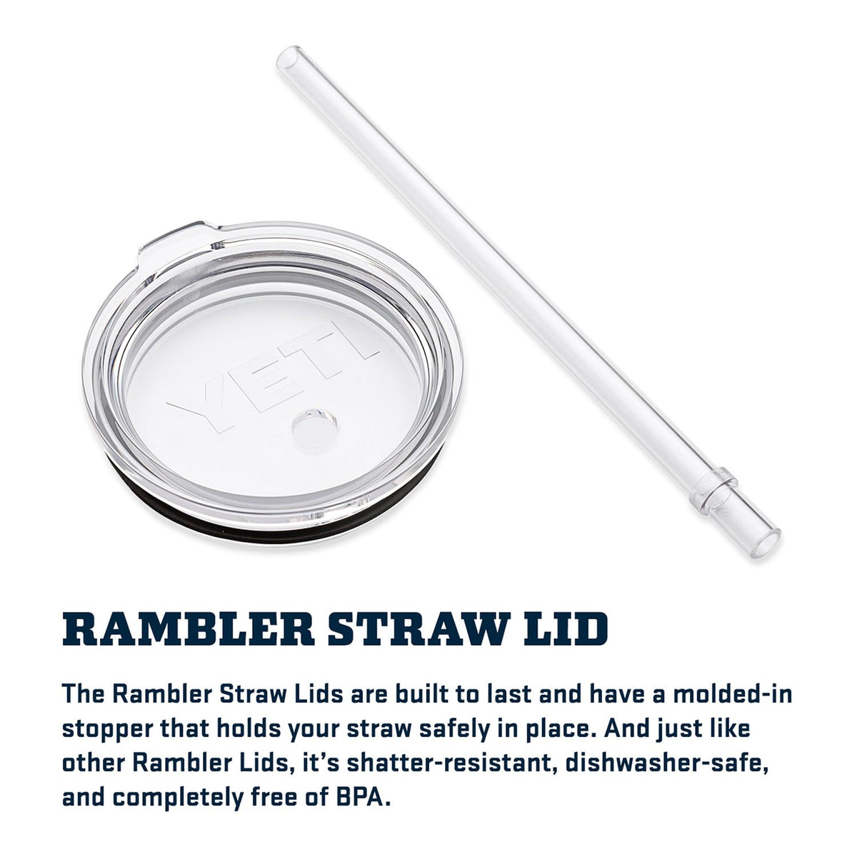 YETI Rambler elevated handle in Lowcountry Peach provides a comfortable grip.