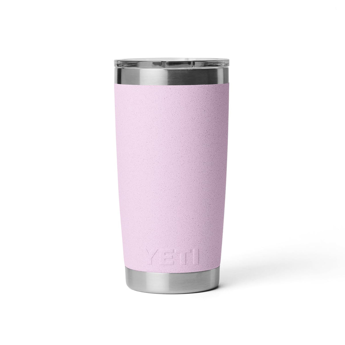 YETI Rambler 20oz fits standard cup holders for travel.