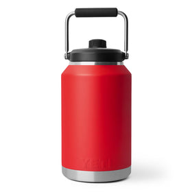 YETI Rambler Gallon Jug 2.0 rescue red color stands out outdoors.
