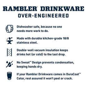 YETI Rambler insulation close-up highlighting double-wall performance