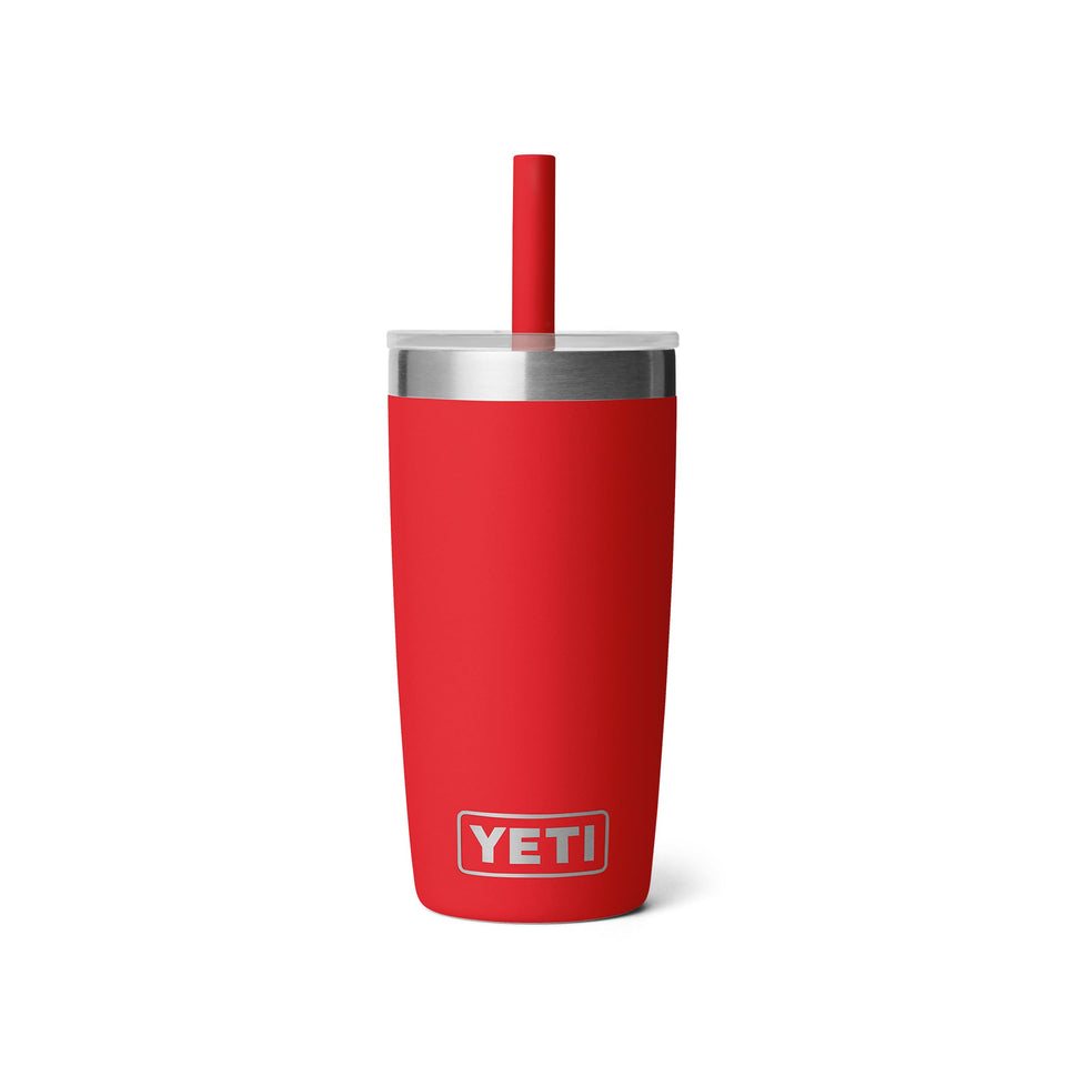 YETI Rambler Jr 10oz with silicone straw lid for spill-safe sips