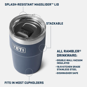 YETI Rambler MagSlider lid close-up showing secure seal and spill prevention.