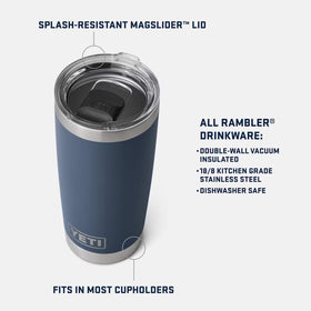 YETI Rambler MagSlider lid secures your drink on the go.