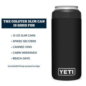 YETI Rambler Slim Colster Duracoat finish resists cracking and chipping