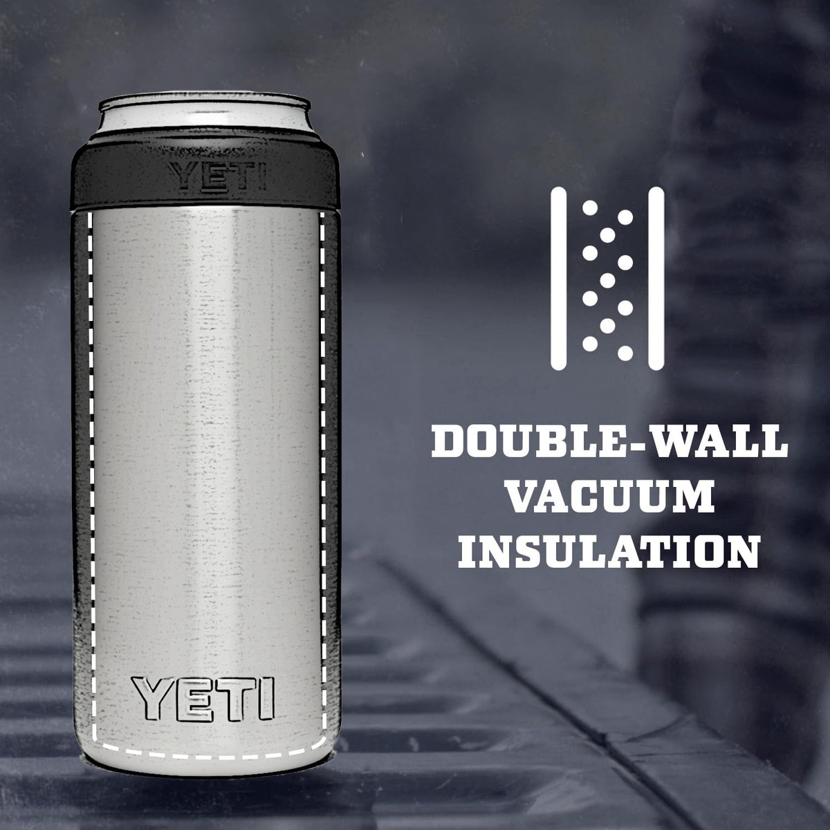 Double-wall vacuum insulation demonstrates cold beverage retention during outings