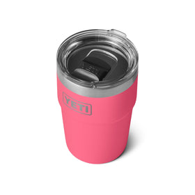 YETI Rambler stackable cup in cupholder for easy commuting and transfers.