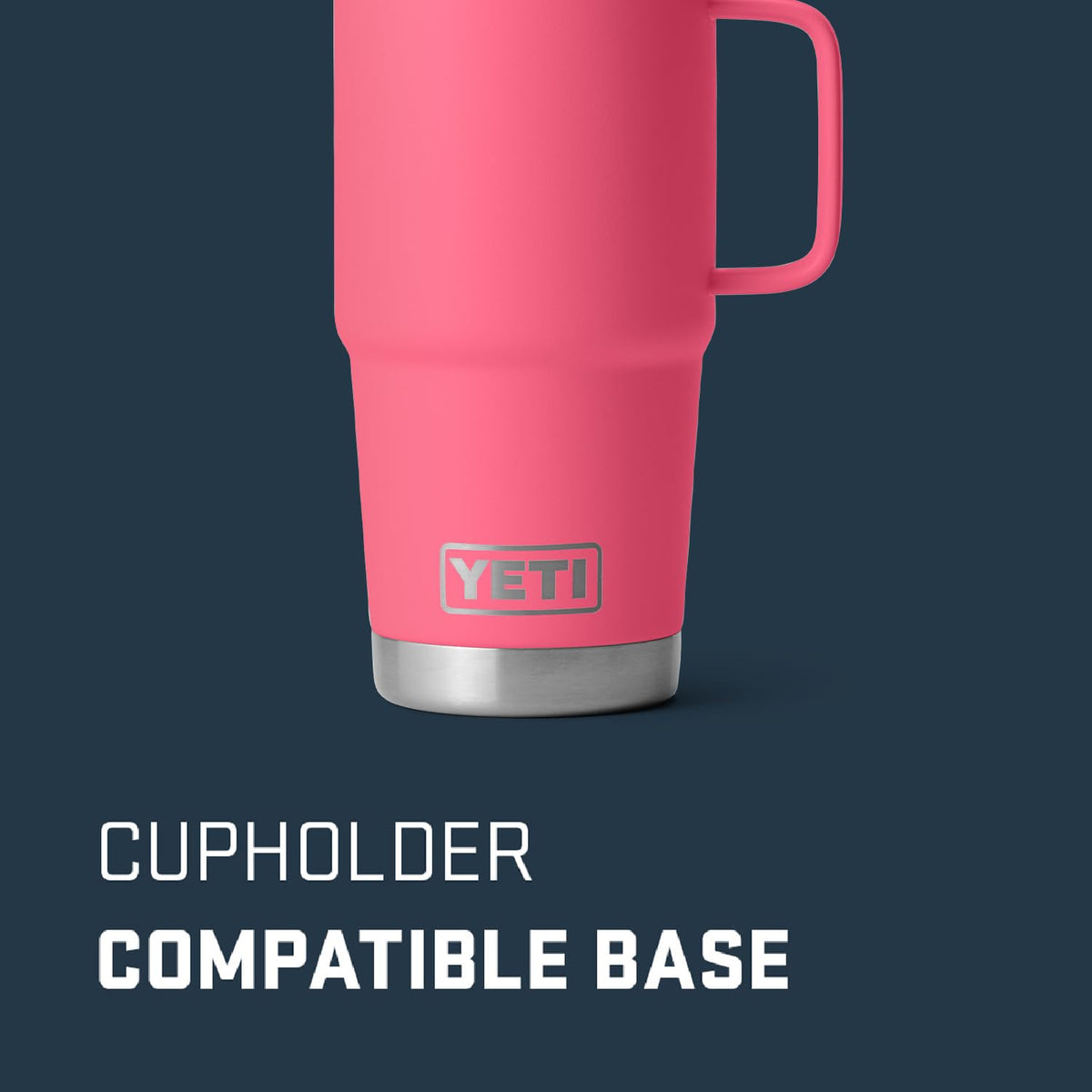 YETI Rambler stainless steel exterior resists dents and drops for rugged daily use