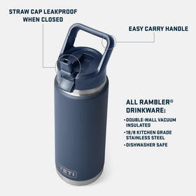 YETI Rambler straw cap close-up showing leakproof sipping and design