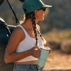 YETI Rambler Straw Lid with stopper secures the straw during travel