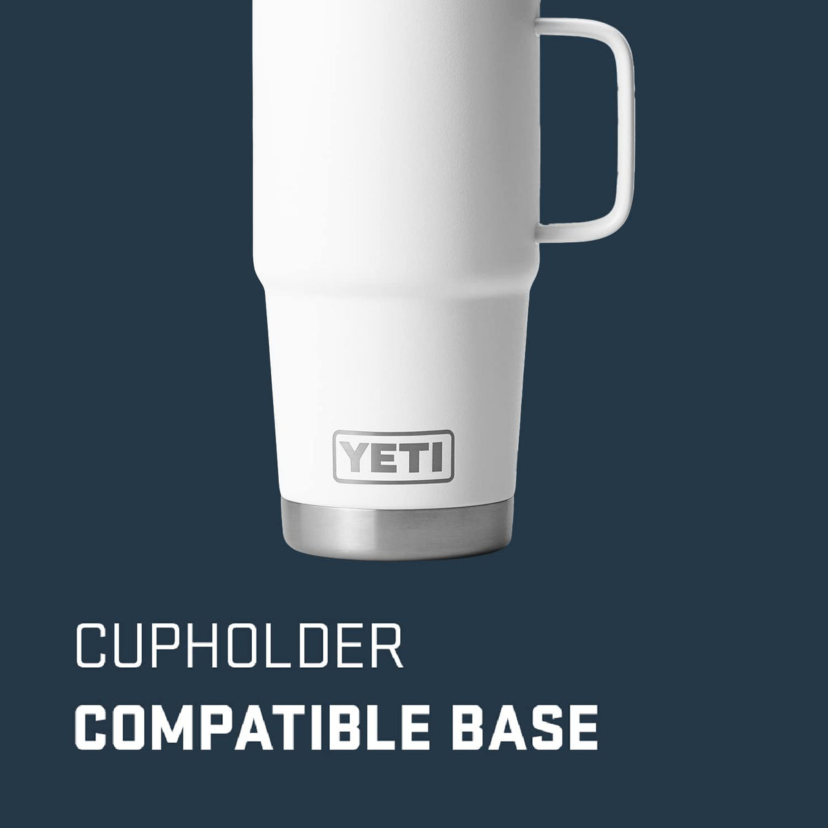 YETI Rambler Stronghold Lid close-up showing secure spill-resistant design