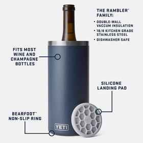 Pre-cool the YETI Wine Chiller in a fridge to extend cold sipping time.
