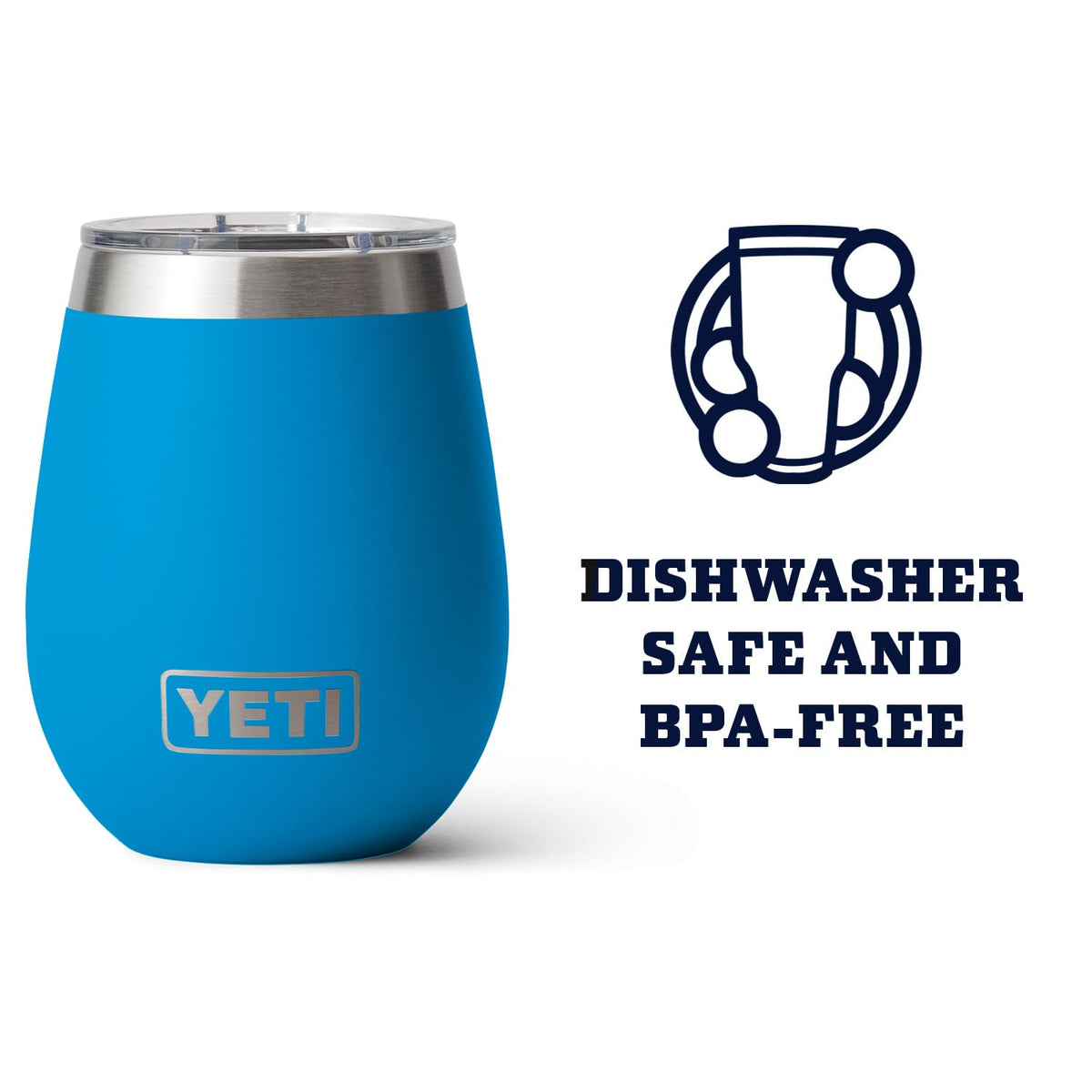 Duracoat finish on YETI wine tumbler resists fading